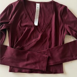 Lululemon Nulu Rib Wrap-Front Long Sleeve *Heart